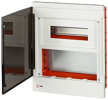 Бокс пластиковый со слаботочным отсеком ЭРА MultiBox bs-12f IP40 черная дверца картинка 